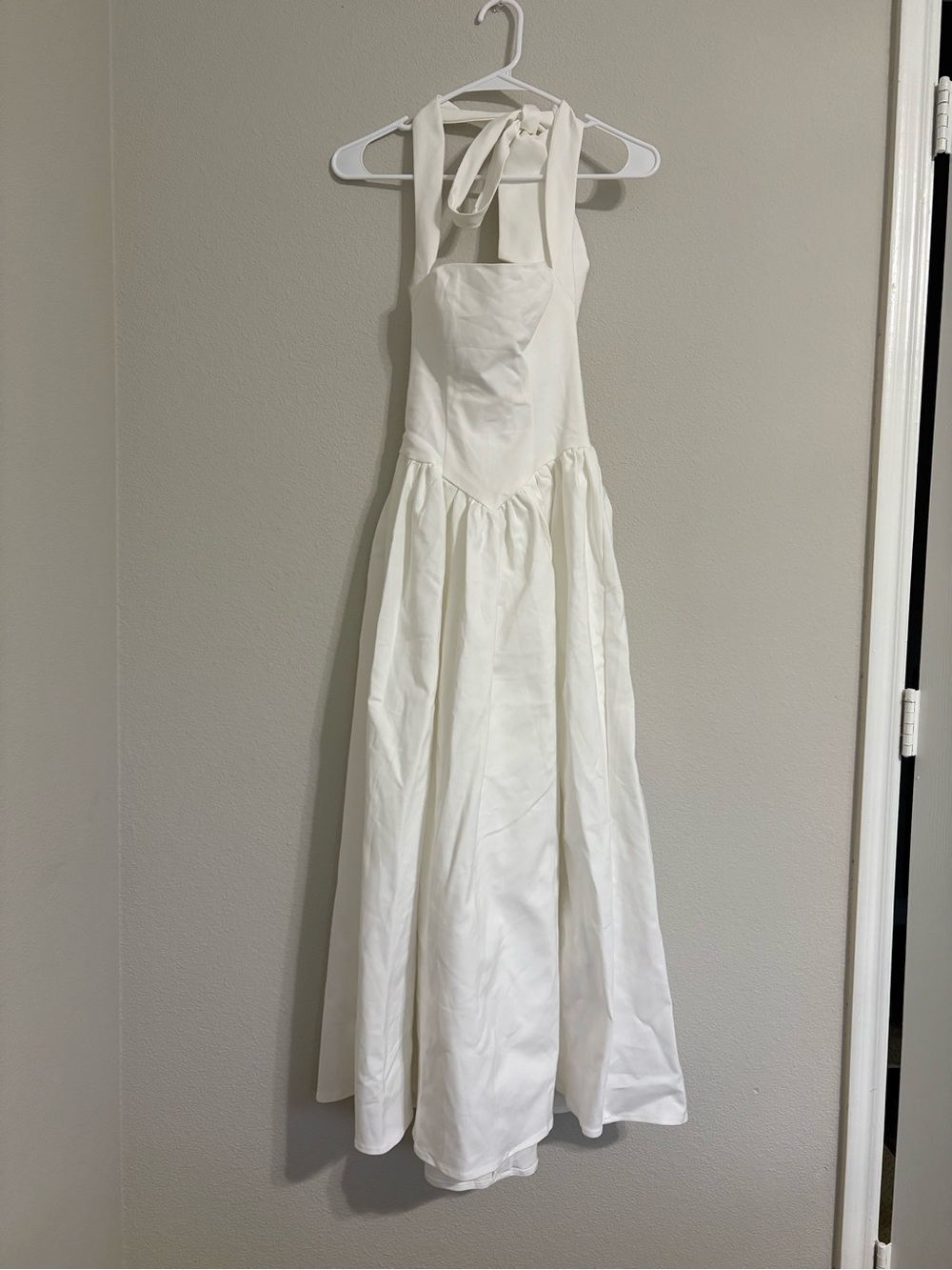 Showpo Cream Halter Midi Dress - Picture 2 of 4
